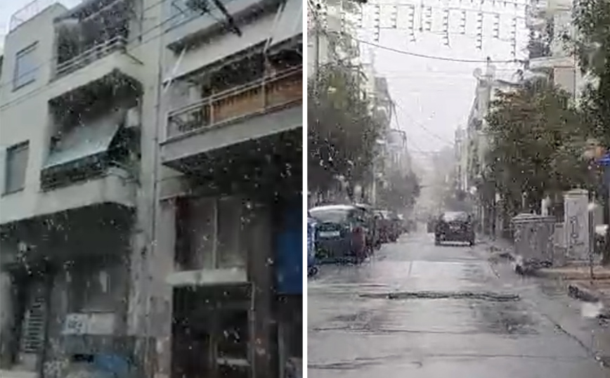 Καιρός: Χιόνια και στην Αθήνα έφερε η κακοκαιρία Φίλιππος – Δείτε βίντεο