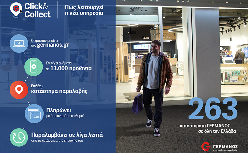 G Click &#038; Collect: Παραγγελία online και άμεση παραλαβή σε ένα από τα 263 καταστήματα ΓΕΡΜΑΝΟΣ σε όλη την Ελλάδα