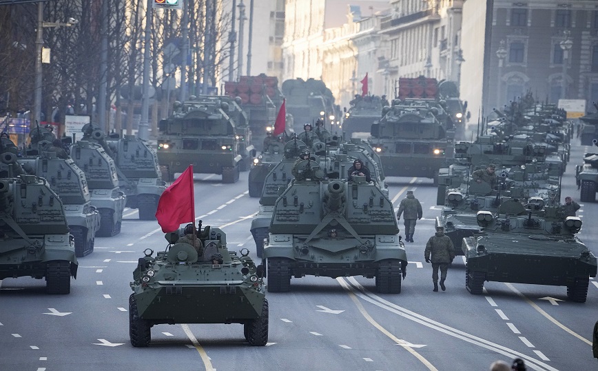 rehearsal for the Victory Day military parade in Moscow, Russia, May 4, 2022 rehearsal for the Victory Day military parade in Moscow, Russia, May 4, 2022