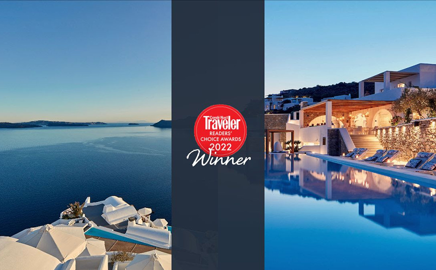 To Katikies Santorini και το Katikies Mykonos ανακηρύσσονται τα κορυφαία ξενοδοχεία στην Ελλάδα