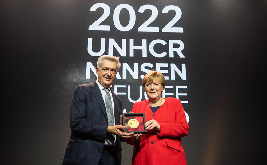 Μέρκελ: Τιμήθηκε από τον ΟΗΕ για την πολιτική της στην προσφυγική κρίση του 2015