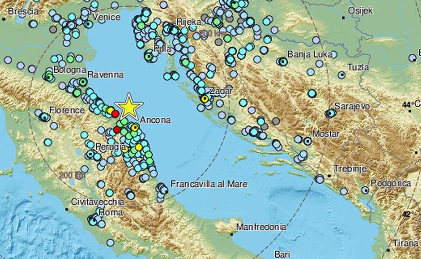 Ισχυρός σεισμός τώρα στην Ιταλία