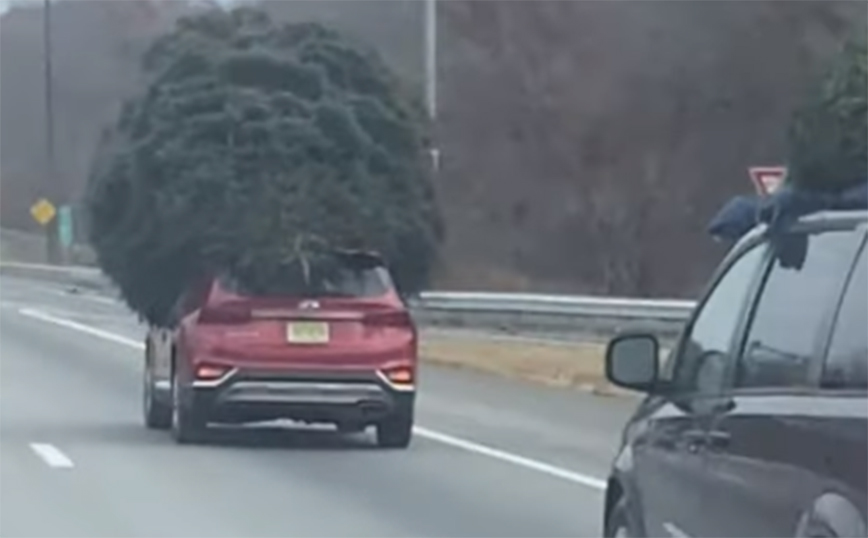 Όταν το χριστουγεννιάτικο δέντρο σου είναι&#8230; μεγαλύτερο από το αυτοκίνητό σου