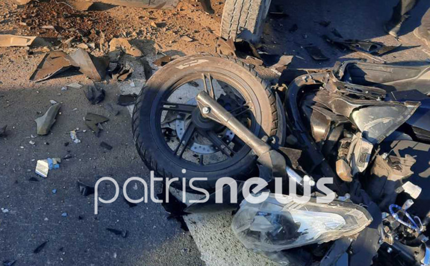 Τραγωδία στην Πατρών – Πύργου: Νεκρός μοτοσικλετιστής που συγκρούστηκε με βαν