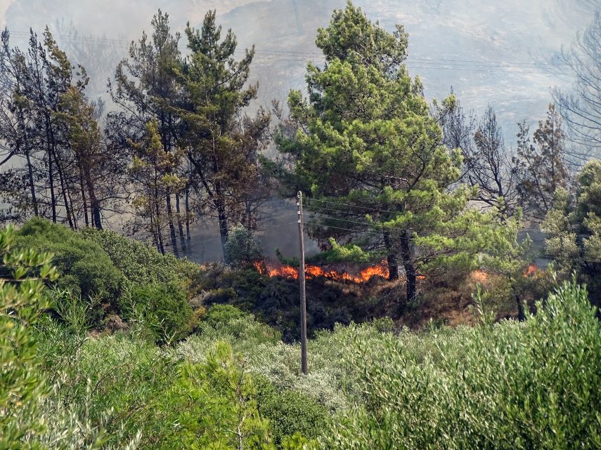 Φωτιά στη Ρόδο: Εκκενώνονται τρία χωριά και ένα ξενοδοχείο