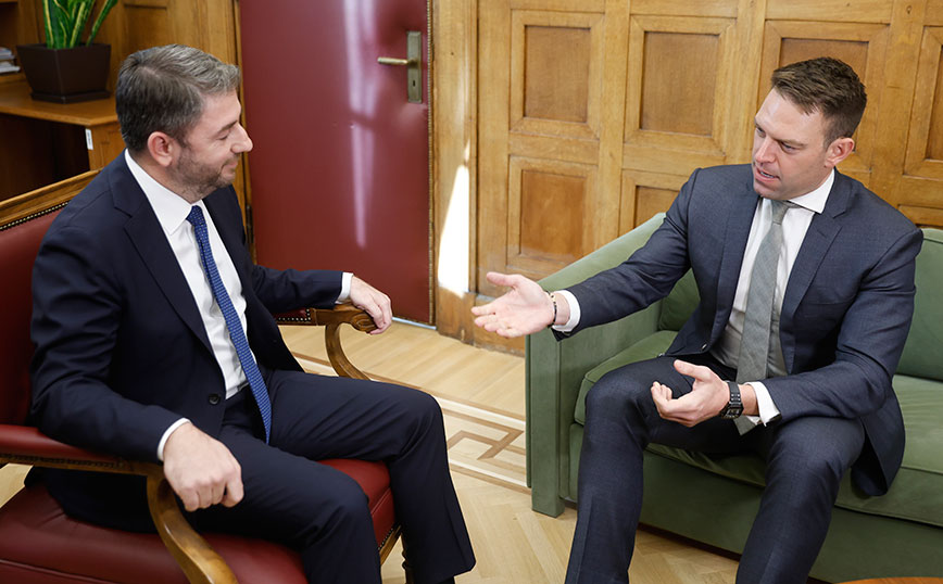 Ο Νίκος Ανδρουλάκης και ο Στέφανος Κασσελάκης Ο Νίκος Ανδρουλάκης και ο Στέφανος Κασσελάκης