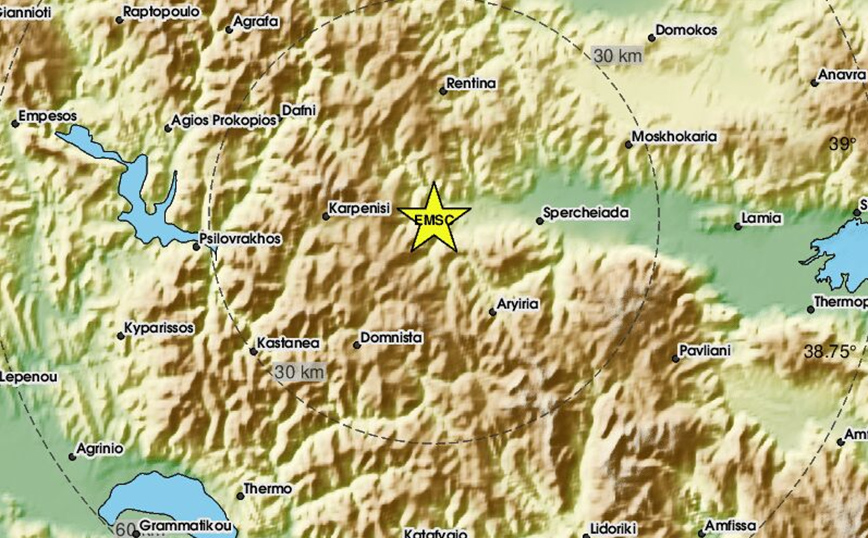Σεισμός τώρα στο Καρπενήσι