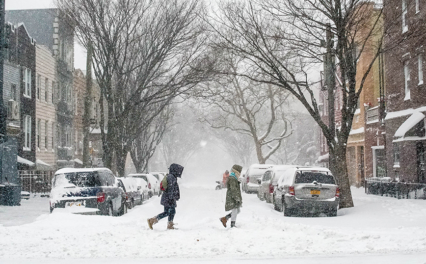Χειμερινή καταιγίδα θα ντύσει στα λευκά τη Νέα Υόρκη και τη Βοστόνη &#8211; Το χιόνι αναμένεται να ξεπεράσει τα 15 εκατοστά