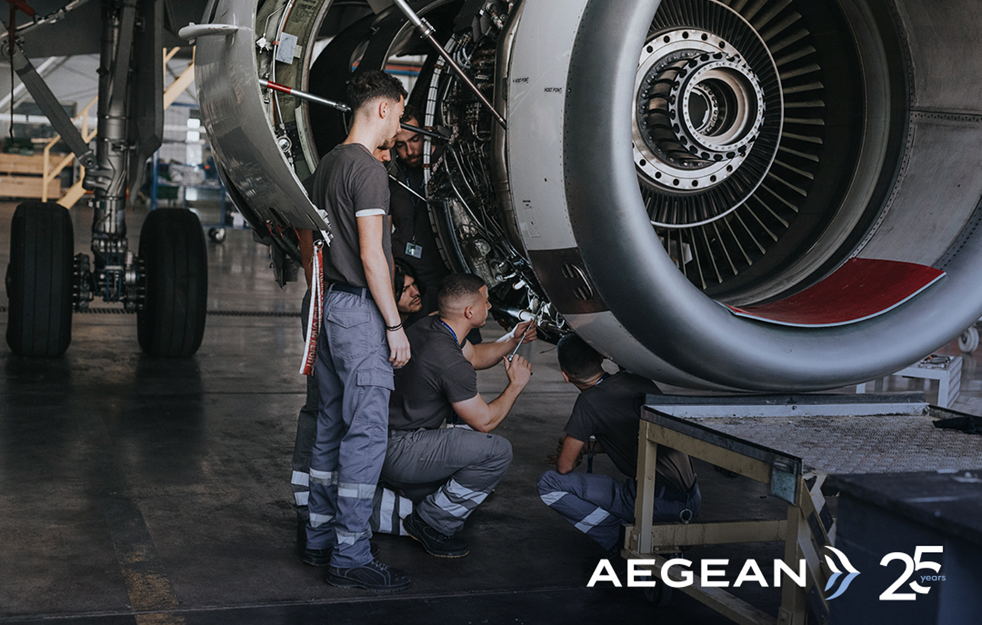 Ευκαιρίες εκπαίδευσης και επαγγελματικής αποκατάστασης με το Πρόγραμμα Υποτροφιών Μηχανικών Αεροσκαφών της AEGEAN