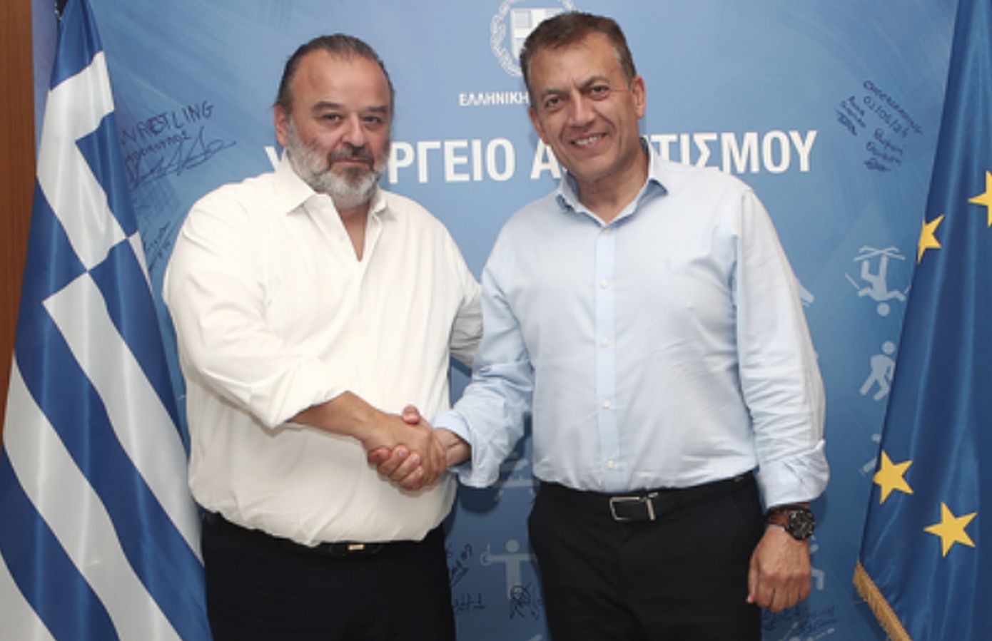 Συνάντηση του Γιάννη Βρούτση με τον Μάριο Ηλιόπουλο &#8211; «Ευχηθήκαμε τα καλύτερα για τον ελληνικό ποδόσφαιρο»