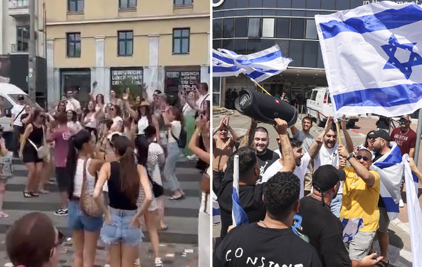 Ισραηλινοί πανηγυρίζουν από το Μοναστηράκι της Αθήνας μέχρι το Τελ Αβίβ για τη διάσωση των τεσσάρων ομήρων