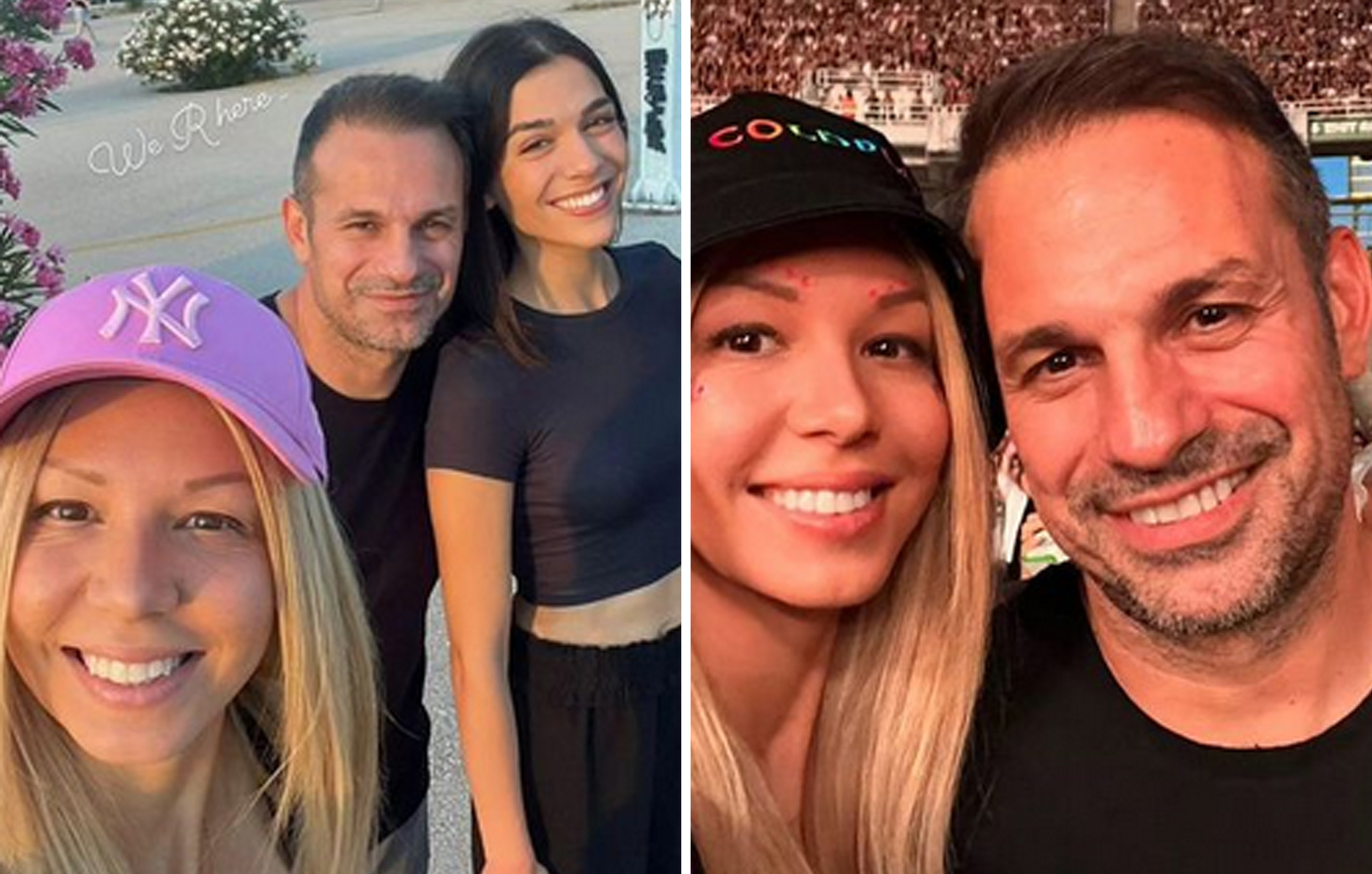 Ο Ντέμης Νικολαΐδης πήγε στους Coldplay και ανέβασε φωτογραφίες στο Instagram με τη σύντροφό του και την κόρη του