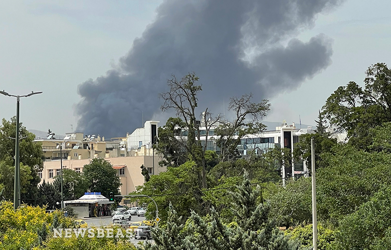 Βίντεο από τη μεγάλη φωτιά που προκάλεσε η έκρηξη σε βιοτεχνία στην Κηφισιά &#8211; Μήνυμα του 112 για την περιοχή