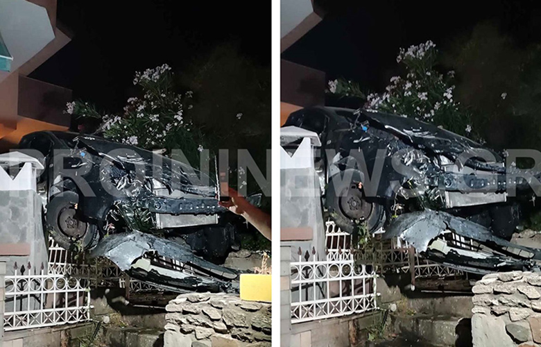 Αυτοκίνητο έπεσε από ύψος 20 μέτρων και «προσγειώθηκε» σε αυλή σπιτιού στην Καβάλα
