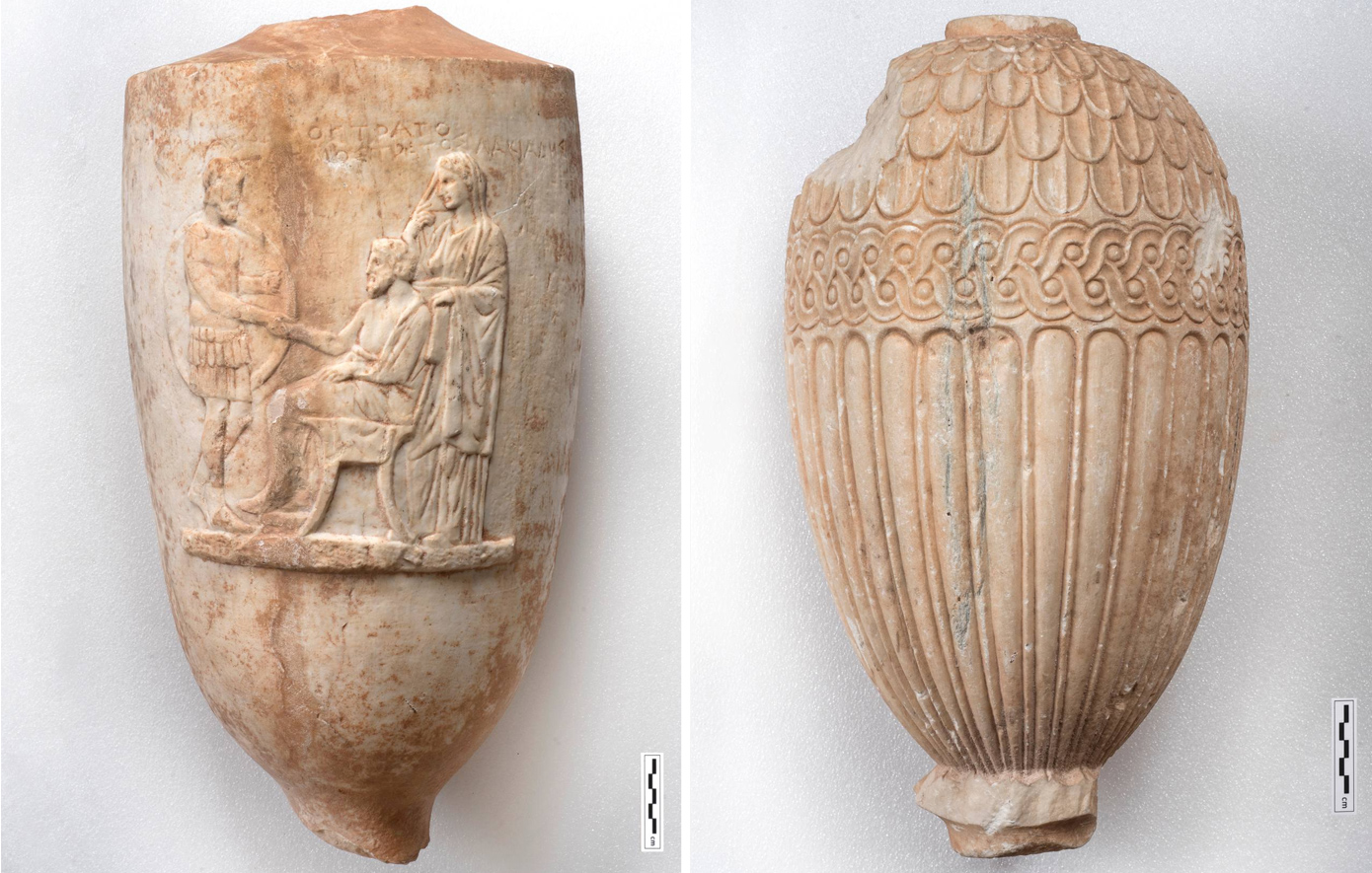 Δύο μαρμάρινα επιτύμβια αγγεία επέστρεψαν στην Αθήνα από την Ελβετία &#8211; Πώς βρέθηκαν εκεί