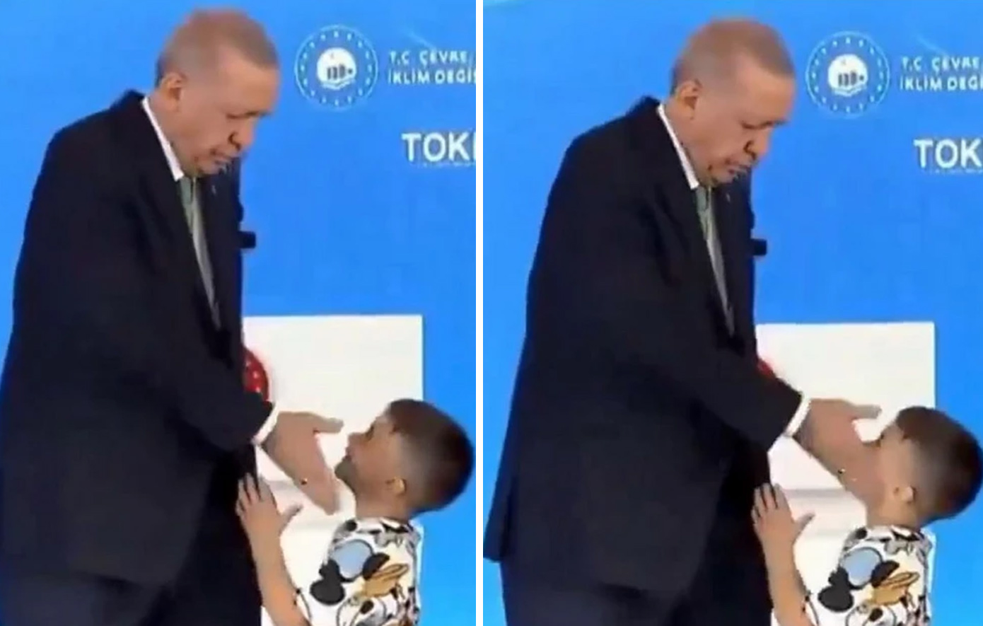Βίντεο δείχνει τον Ρετζέπ Ταγίπ Ερντογάν να χαστουκίζει μικρό αγόρι επειδή δεν του φίλησε το χέρι