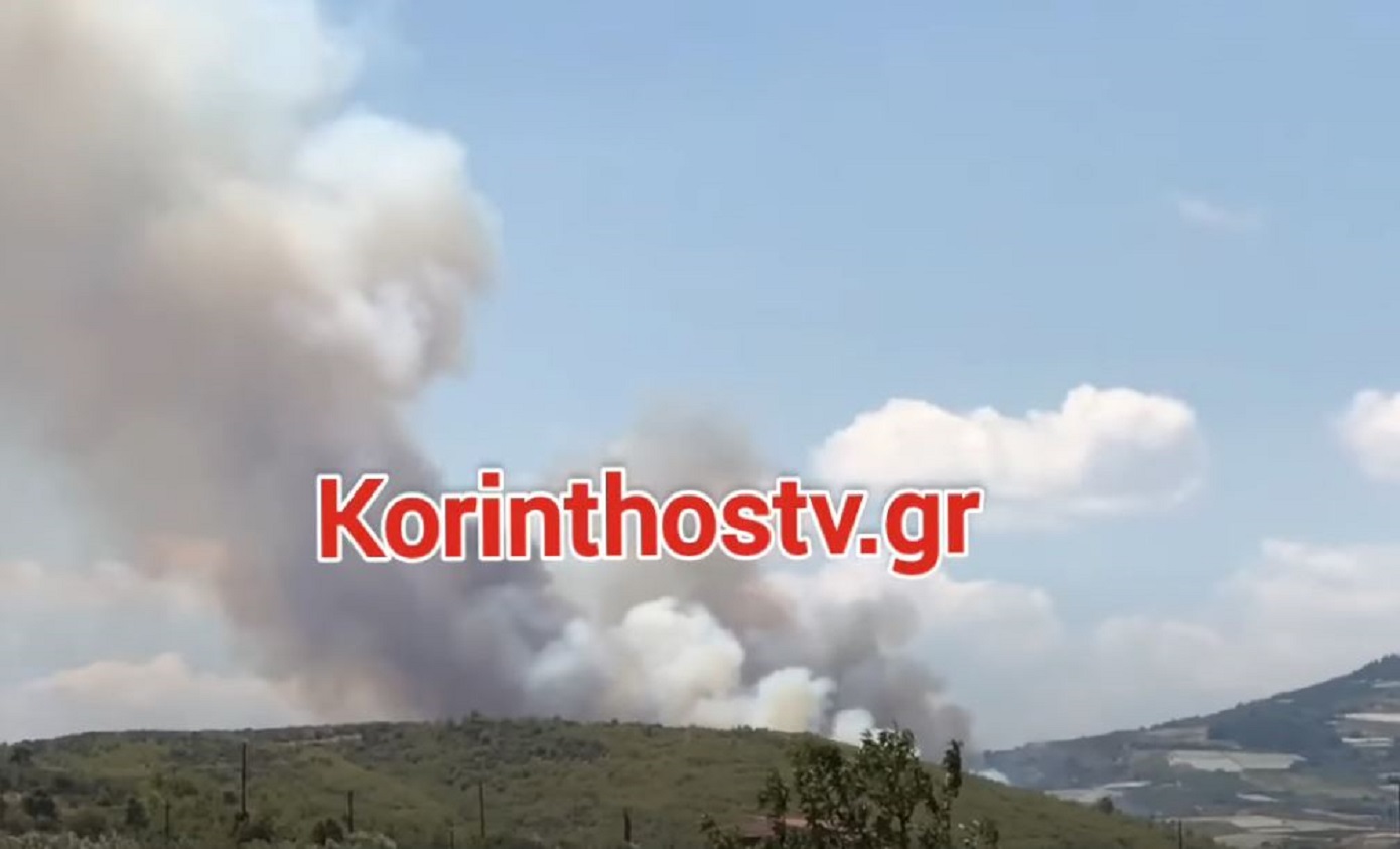 Φωτιά στη Στιμάγκα Κορινθίας κοντά σε οικισμό &#8211; Επιχειρούν 11 αεροσκάφη