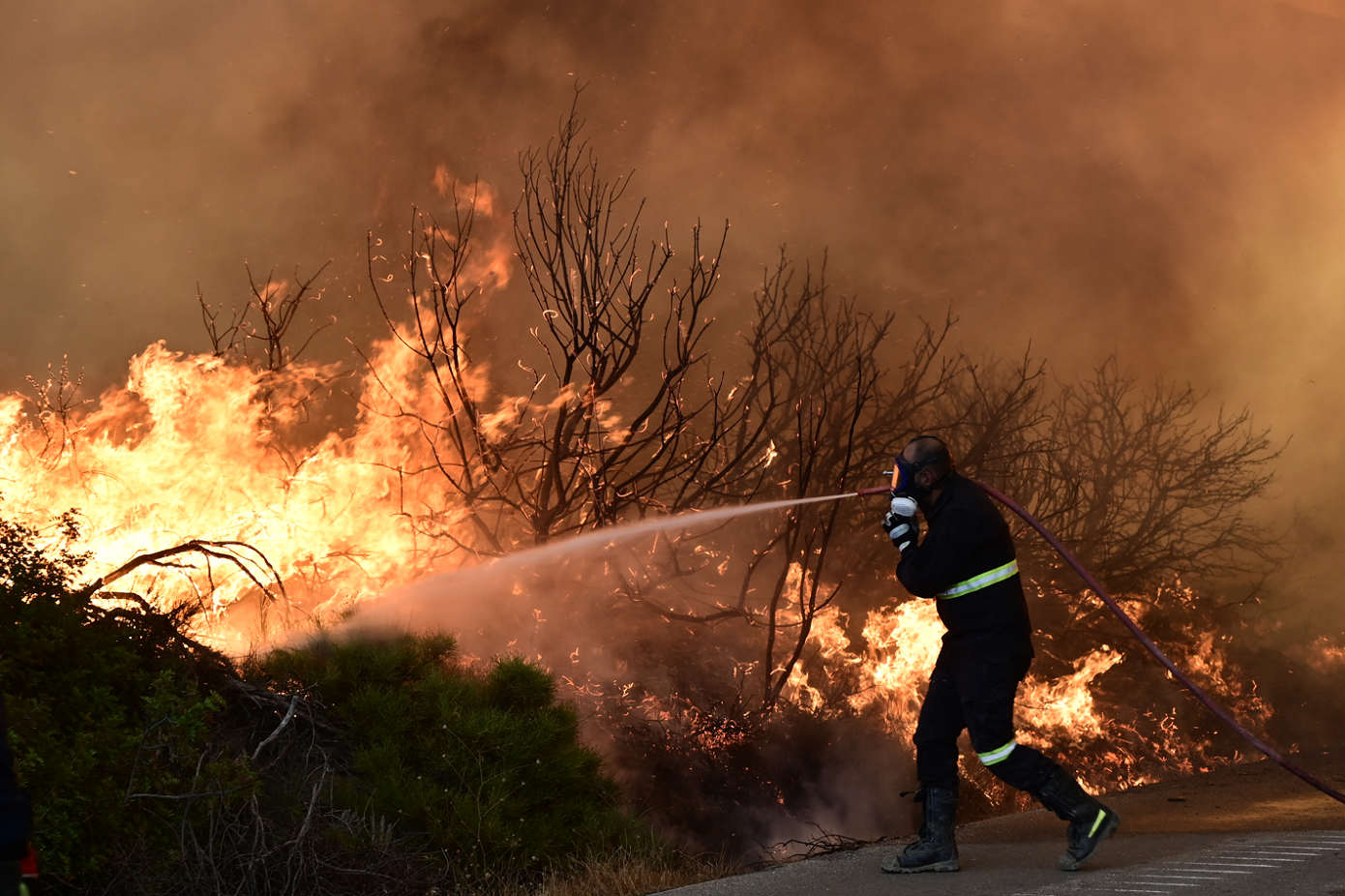 Συγκλονίζει ο πυροσβέστης που τραυματίστηκε στην Εύβοια: «Μας κύκλωσε η φωτιά, πήγα να καώ»