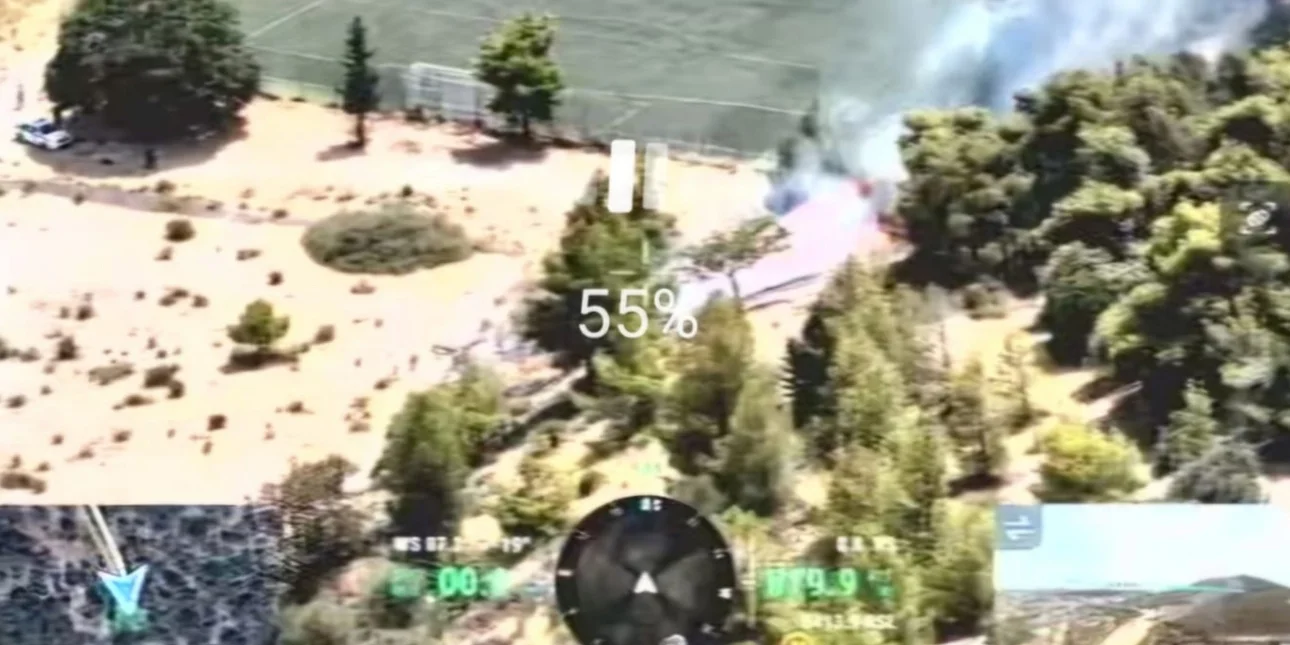 Βίντεο ντοκουμέντο από τη στιγμή που ξεκινά η φωτιά στα Γλυκά Νερά μετά την πτώση του drone