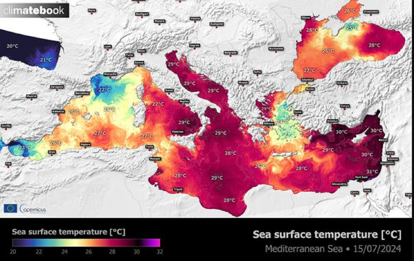 «Βράζει» η Μεσόγειος στα μέσα Ιουλίου – Γιατί το Αιγαίο αποτελεί εξαίρεση