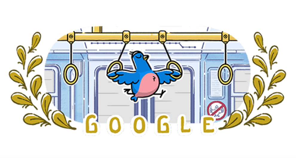 Αφιερωμένο στους Ολυμπιακούς Αγώνες και τους κρίκους ενόργανης γυμναστικής το σημερινό doodle της Google
