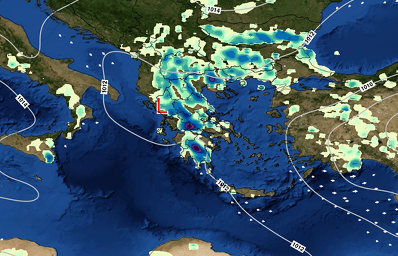 Βροχές και καταιγίδες από το μεσημέρι στην Αττική &#8211; Οι χάρτες της δεύτερης ημέρας κακοκαιρίας στη χώρα