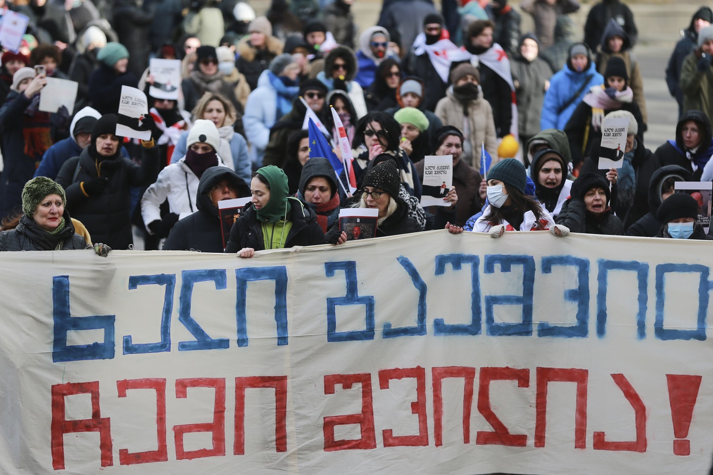 Νέες διαδηλώσεις φιλοευρωπαίων στη Γεωργία, στο περιθώριο της ορκομωσίας Καβελασβίλι