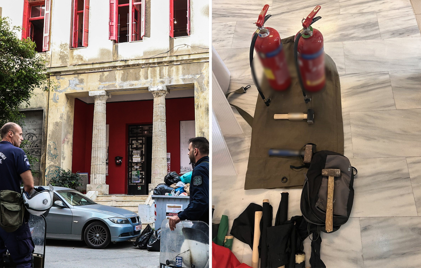 Επίθεση στον Μάκη Βορίδη στην Κρήτη: Η έφοδος στην κατάληψη Ευαγγελισμός, οι συλλήψεις και τα ευρήματα