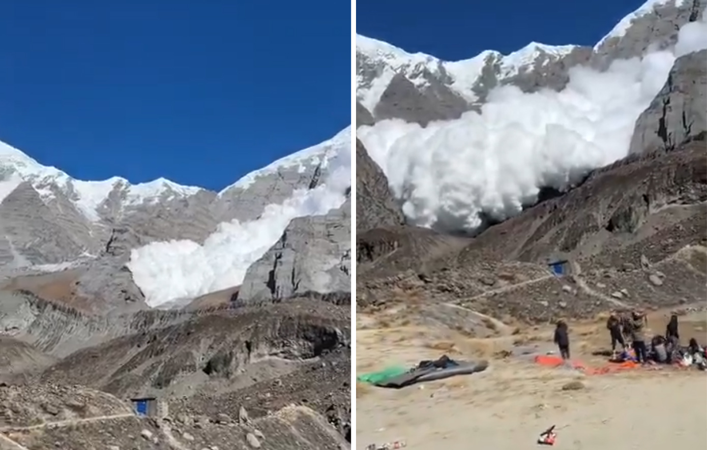 Συγκλονιστικό βίντεο: Η στιγμή που χιονοστιβάδα κάλυψε καταφύγιο ορειβατών στο Νεπάλ