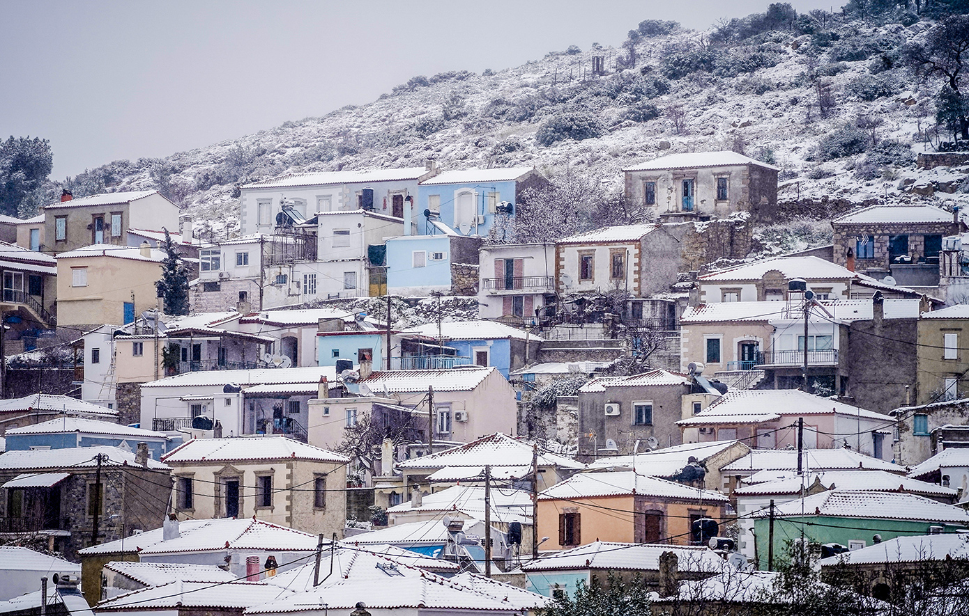 Χιόνια Λέσβος Χιόνια Λέσβος