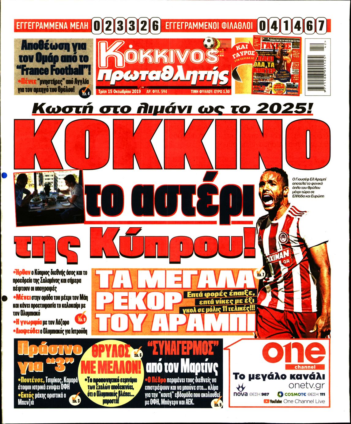 Εξώφυλο εφημερίδας ΠΡΩΤΑΘΛΗΤΗΣ Mon, 14 Oct 2019 21:00:00 GMT