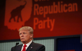 Republican 2016 U.S. presidential candidate businessman Donald Trump listens to a question at the first official Republican presidential candidates debate of the 2016 U.S. presidential campaign in Cleveland, Ohio, August 6, 2015. REUTERS/Brian Snyder