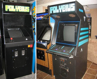 To arcade game Polybius