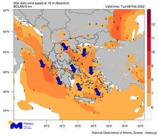 Ψυχρό μέτωπο θα διασχίσει ταχύτατα τη χώρα από το βράδυ της Δευτέρας 07/02