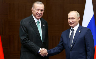 Ο Ρετζέπ Ταγίπ Ερντογάν και ο Βλαντιμιρ Πούτιν