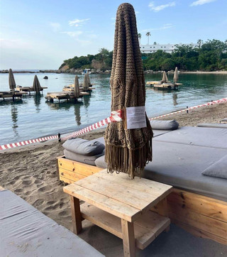 Σφραγίστηκε το beach bar στη Ρόδο με τις μεταλλικές εξέδρες μέσα στη θάλασσα